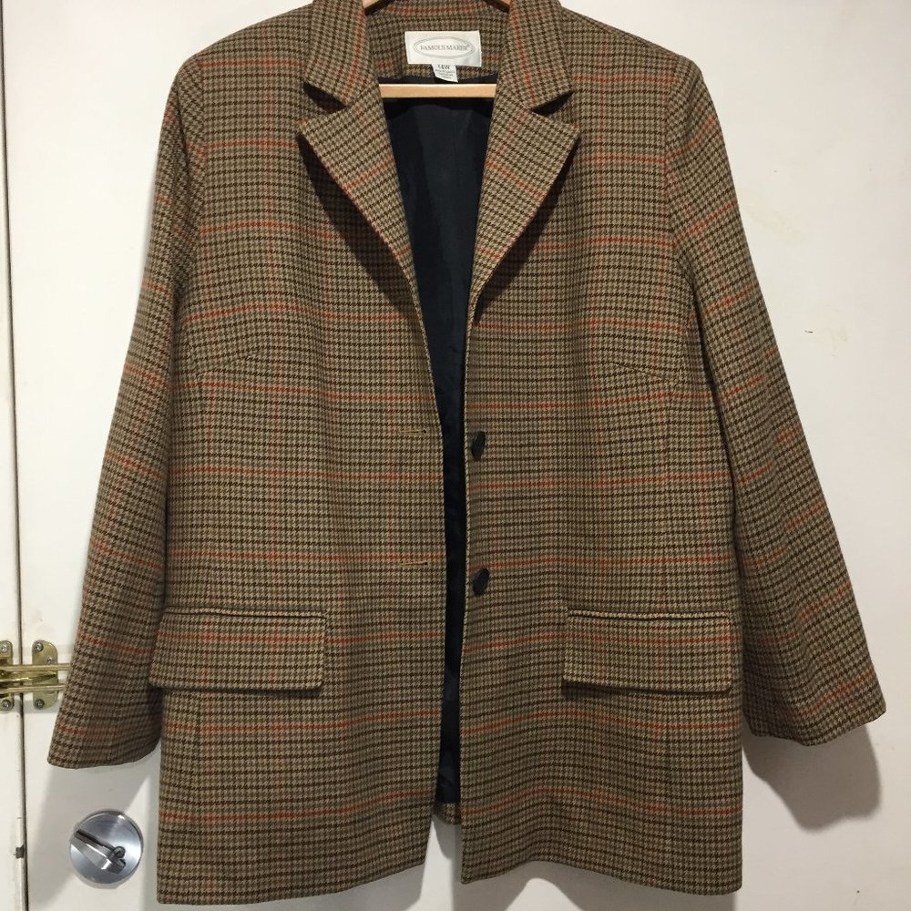 VINTAGE FAMOUS MARKER WOOL BLAZER/JACKET  SIZE 14W